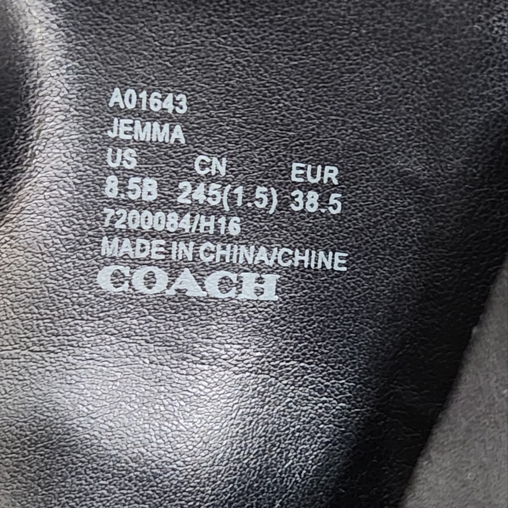 Coach Jemma Black Ankle Boots WORN ONCE - Picture 10 of 12